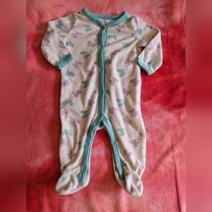 6 Months Winter Footies Buttoned One-Piece